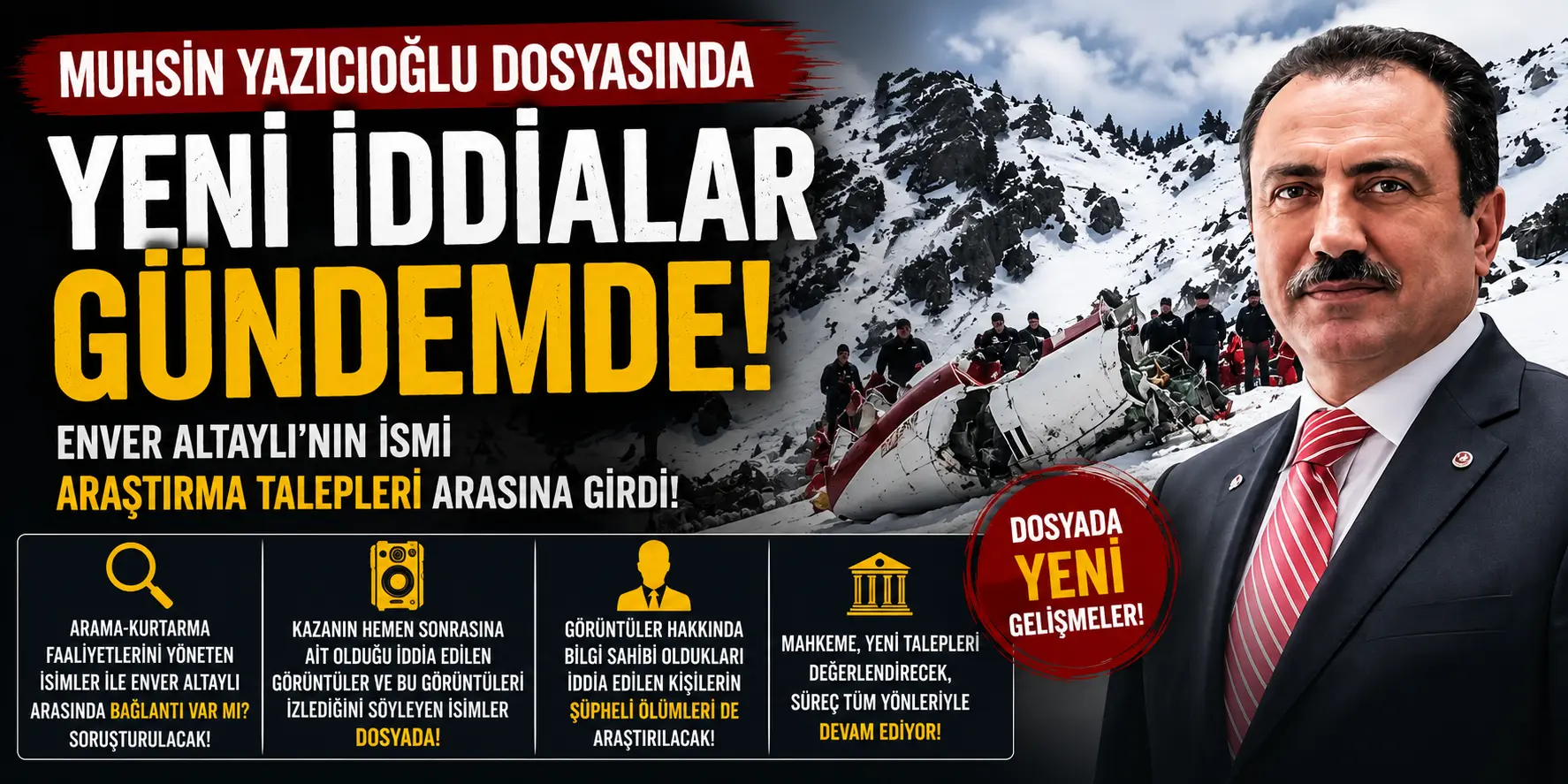Muhsin Yazıcıoğlu Dosyasında Yeni İddialar! Enver Altaylı İçin Araştırma Talebi