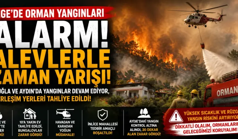 Türkiye Nefesini Tuttu! Ege’de Ormanlar Alevlere Teslim Oldu