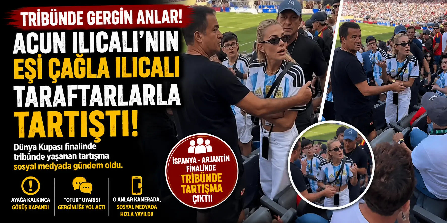 Final Heyecanında Beklenmedik Gerilim! Çağla Ilıcalı’nın Tribün Anları Gündem Oldu