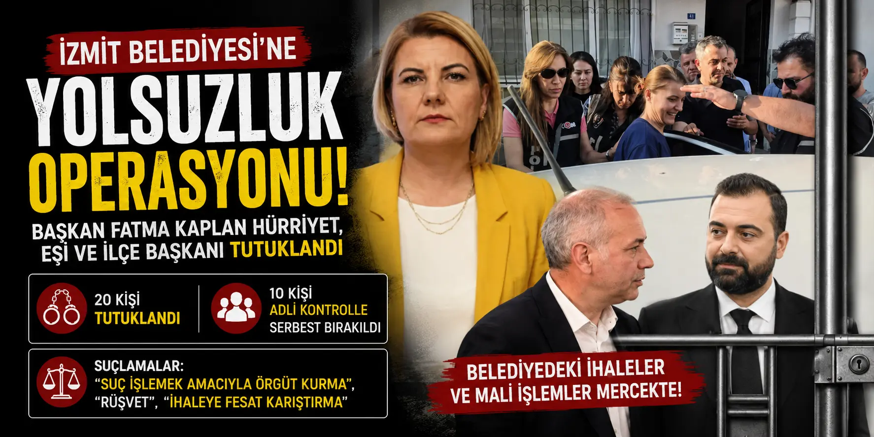 İzmit Belediyesi Soruşturmasında Flaş Karar! Fatma Kaplan Hürriyet Tutuklandı