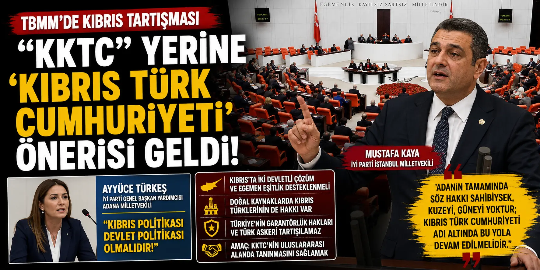 TBMM’de Kıbrıs İçin Tarihi Çıkış! KKTC’nin Adı Değişsin Önerisi Gündemi Sarstı