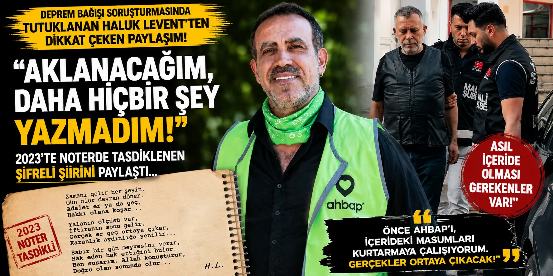 Haluk Levent’ten Olay Çıkış! “Asıl İçeride Olması Gerekenler Var”
