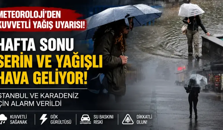 Meteoroloji Tarih Verdi! İstanbul ve Karadeniz’de Gök Gürültülü Yağış Bekleniyor