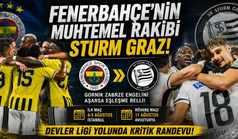 Avrupa’da Dev Kapışma Kapıda! Fenerbahçe’nin Muhtemel Rakibi Sturm Graz