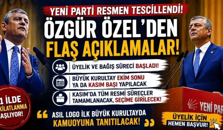 Yeni Parti’de Kritik Süreç Başladı! Özgür Özel’den Büyük Kurultay Açıklaması