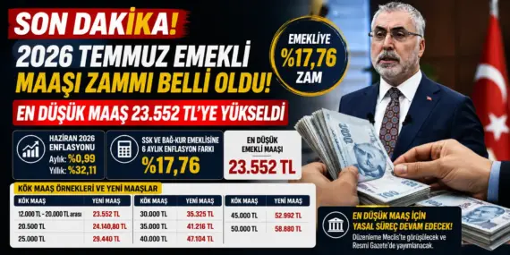 SON DAKİKA! Emekli Zammı Belli Oldu: Maaşlara Yüzde 17,76 Artış