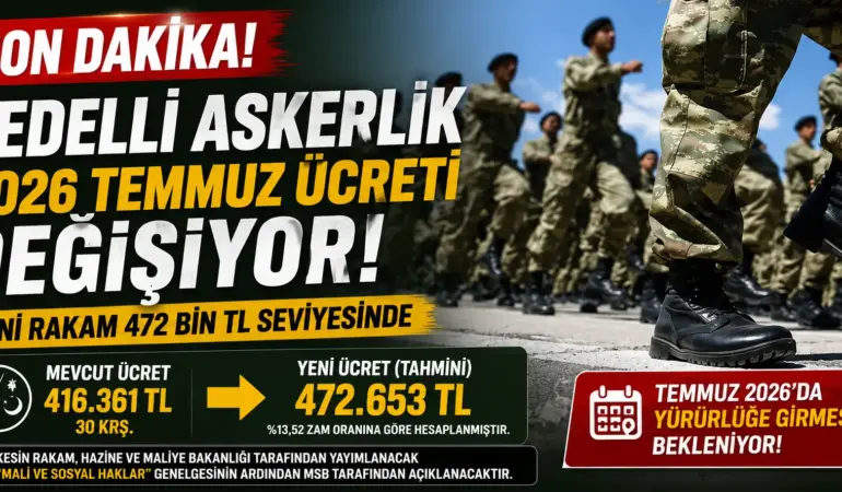 SON DAKİKA! Bedelli Askerlik Ücreti Temmuz 2026’da Yine Artıyor