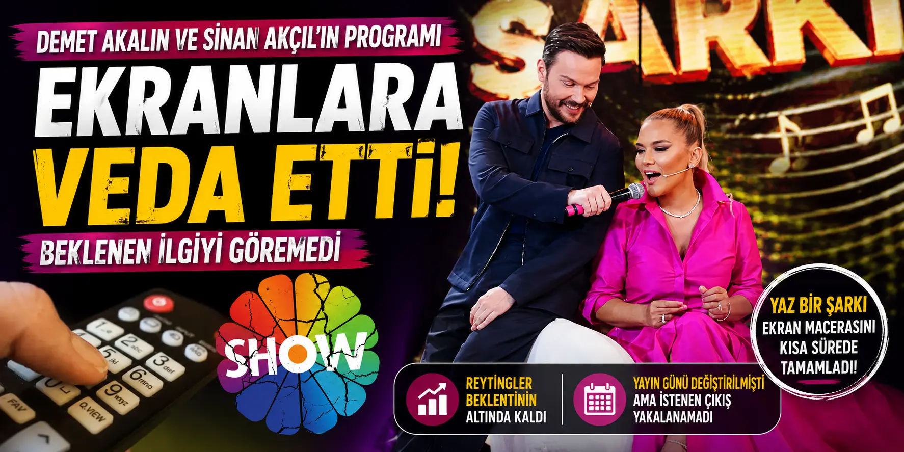 Reyting Şoku! Demet Akalın ve Sinan Akçıl’ın Programı Ekrana Veda Etti