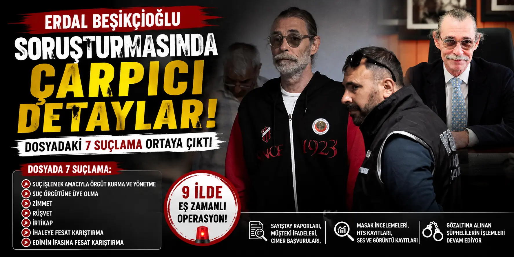 9 İlde Dev Operasyon! Erdal Beşikçioğlu Soruşturmasında Kritik İddialar