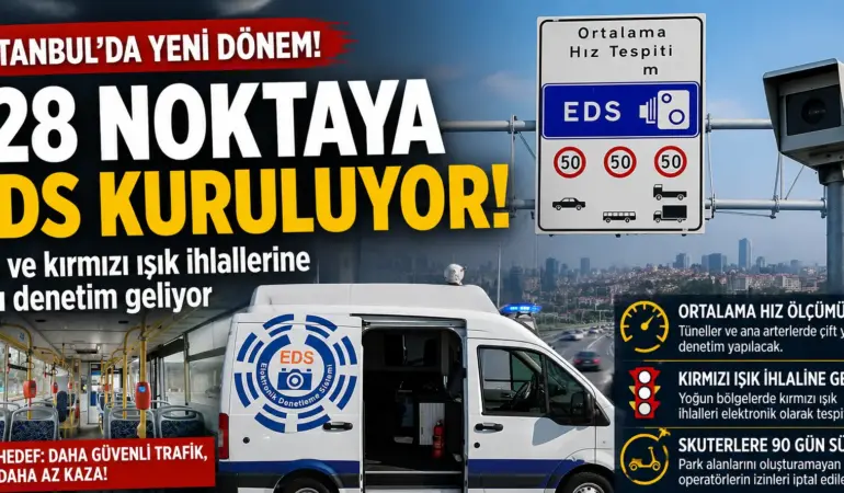 İstanbul’da Sürücülere Sıkı Takip! 128 Noktaya Yeni Nesil EDS Kuruluyor