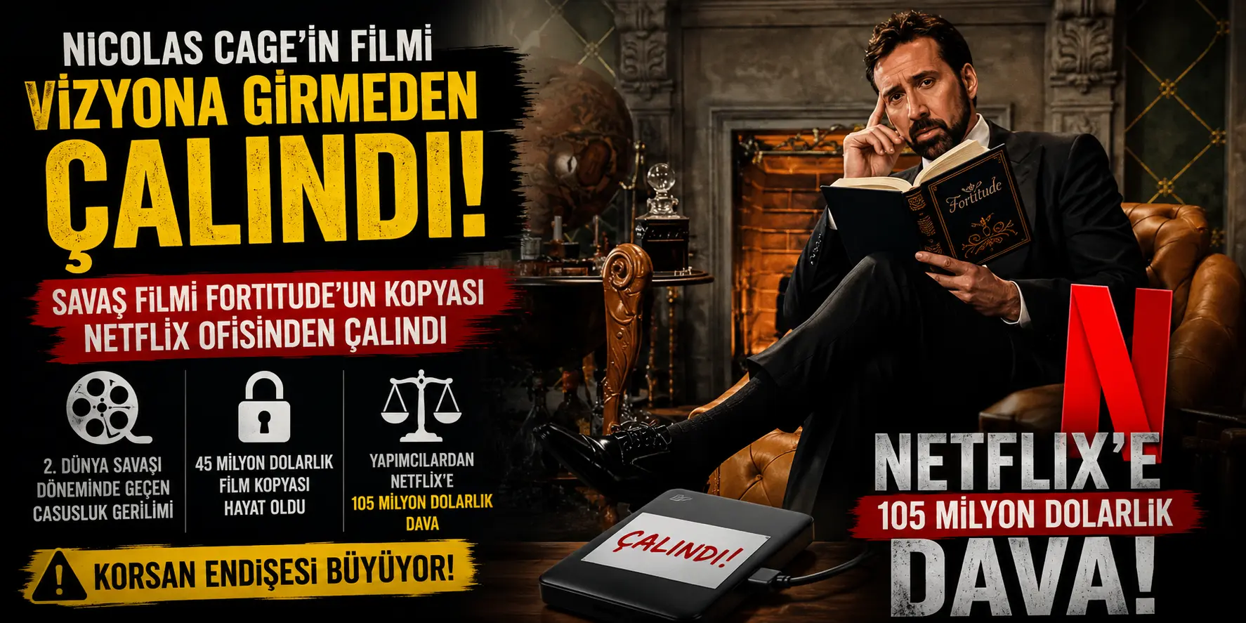 Nicolas Cage’in filmi daha vizyona girmeden çalındı! Netflix’e 105 milyon dolarlık şok dava