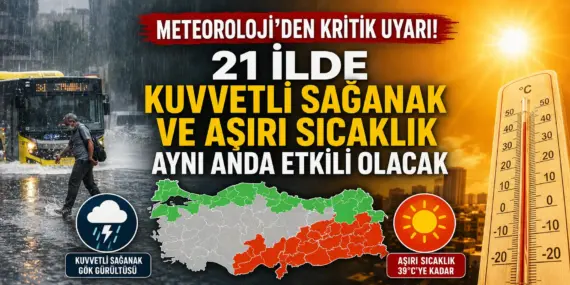 Meteoroloji Alarm Verdi! Kuvvetli Sağanak ve Kavurucu Sıcak Aynı Anda Geliyor