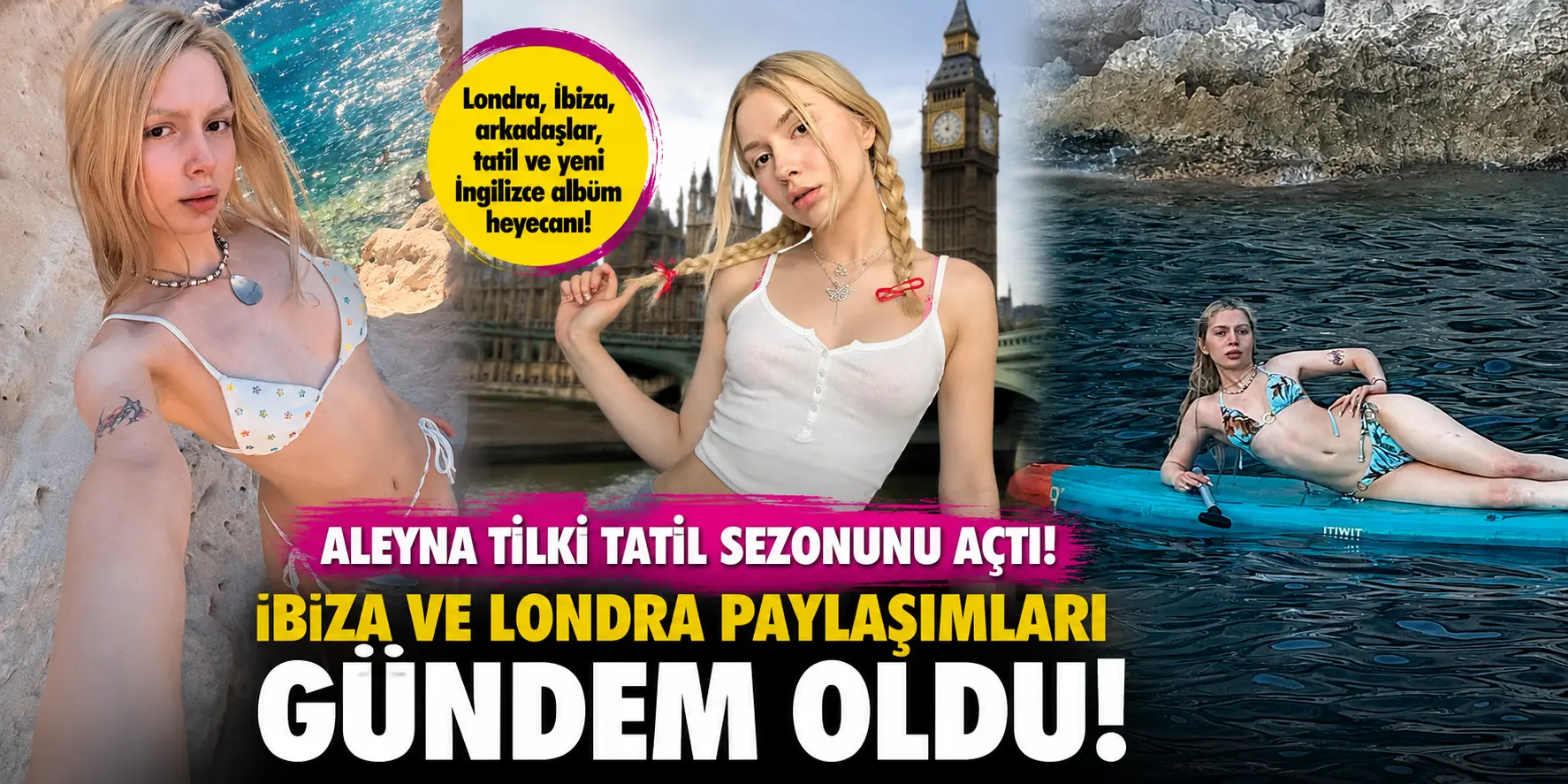 Aleyna Tilki Bikinili Pozlarıyla Olay Yarattı! Bir de Büyük Sürprizi Duyurdu