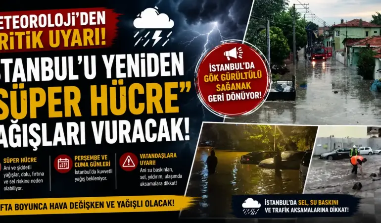 Süper Hücre Kabusu Geri Dönüyor! İstanbul İçin Saat Verildi