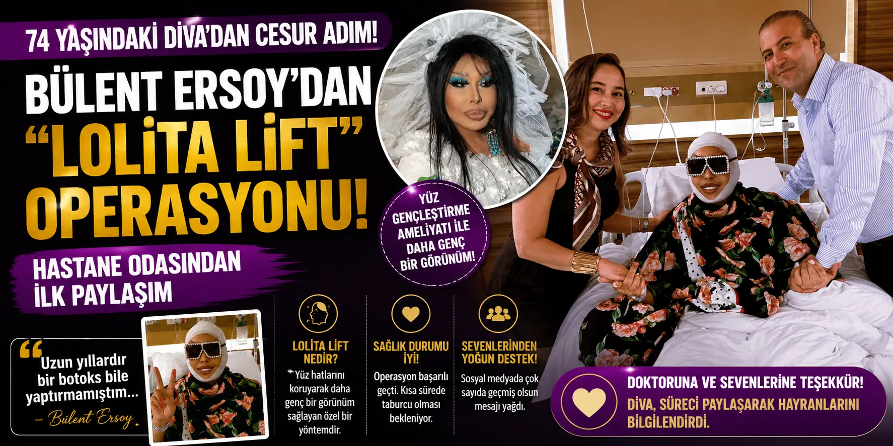 74 Yaşındaki Bülent Ersoy’dan Şok Estetik Hamlesi! “Lolita Lift” Gündemi Sarsıyor