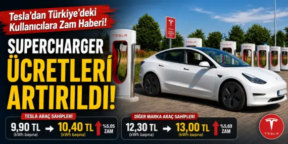 Tesla’dan Türkiye’ye Yeni Zam! Supercharger Fiyatları Yine Yükseldi