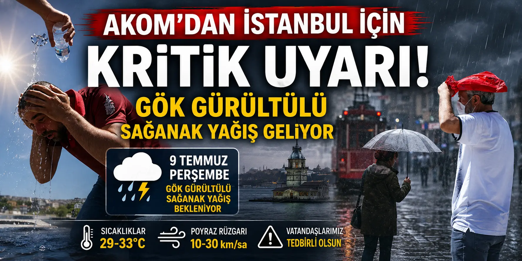 Sıcak Hava Bitecek, Sağanak Başlayacak! AKOM’dan Flaş Açıklama