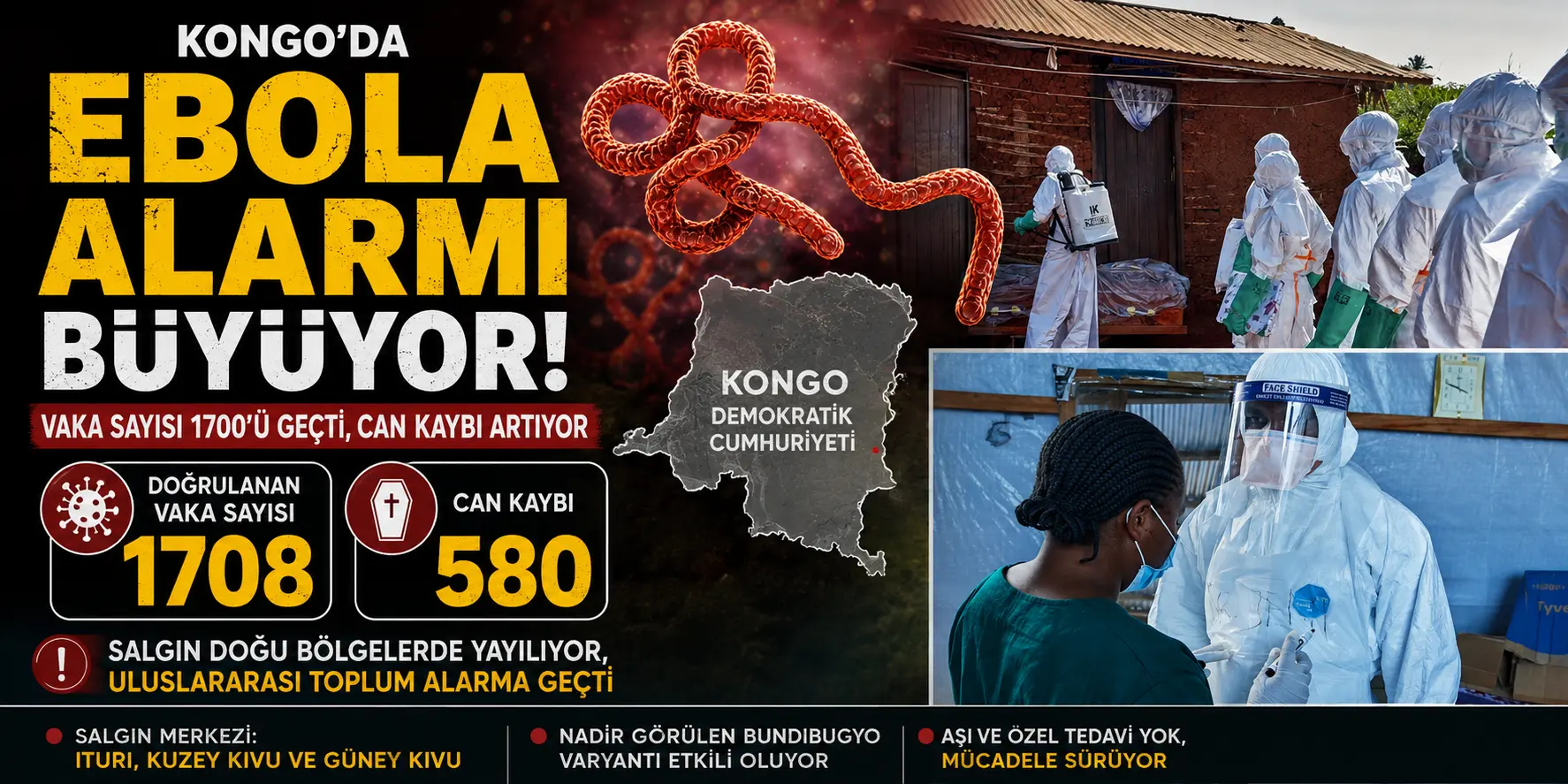 Afrika Alarmda! Ebola Salgınında Can Kaybı Hızla Artıyor