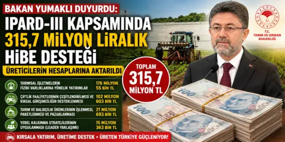 315,7 Milyon Liralık Destek Hesaplarda! Üreticilere Nefes Aldıracak Ödeme