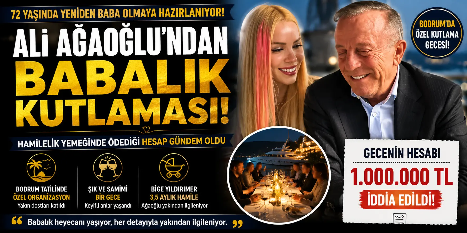 Babalık Sevinciyle Keseyi Açtı! Ali Ağaoğlu’nun Milyonluk Hesabı Olay Oldu