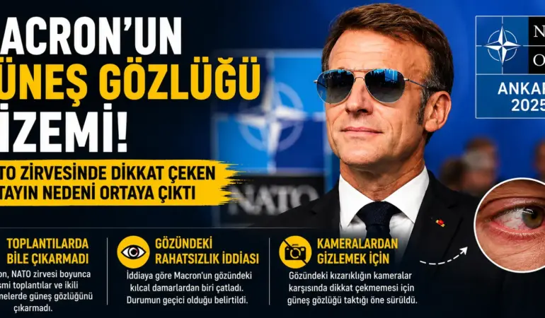 Macron’un Gözlük Sırrı Ortaya Çıktı! NATO Zirvesinde Herkes Bu Detayı Konuştu