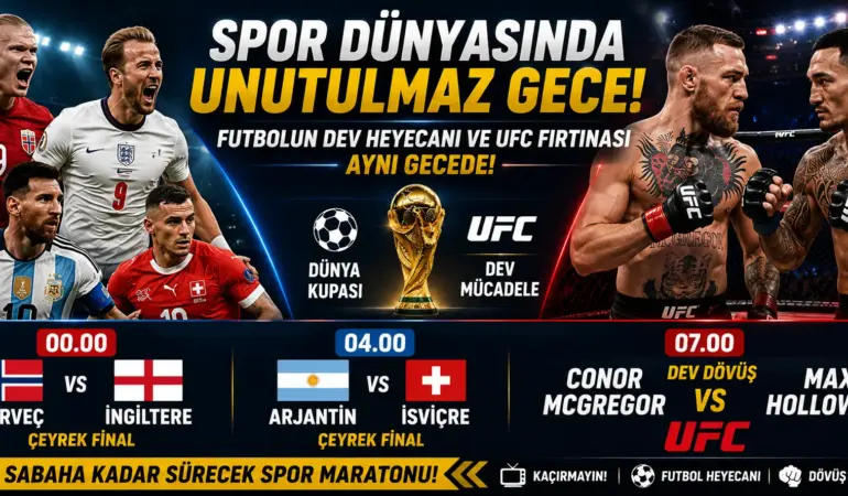 Spor Tarihinin En Çılgın Gecesi! Dünya Kupası ve UFC Aynı Anda Ekranları Sallayacak