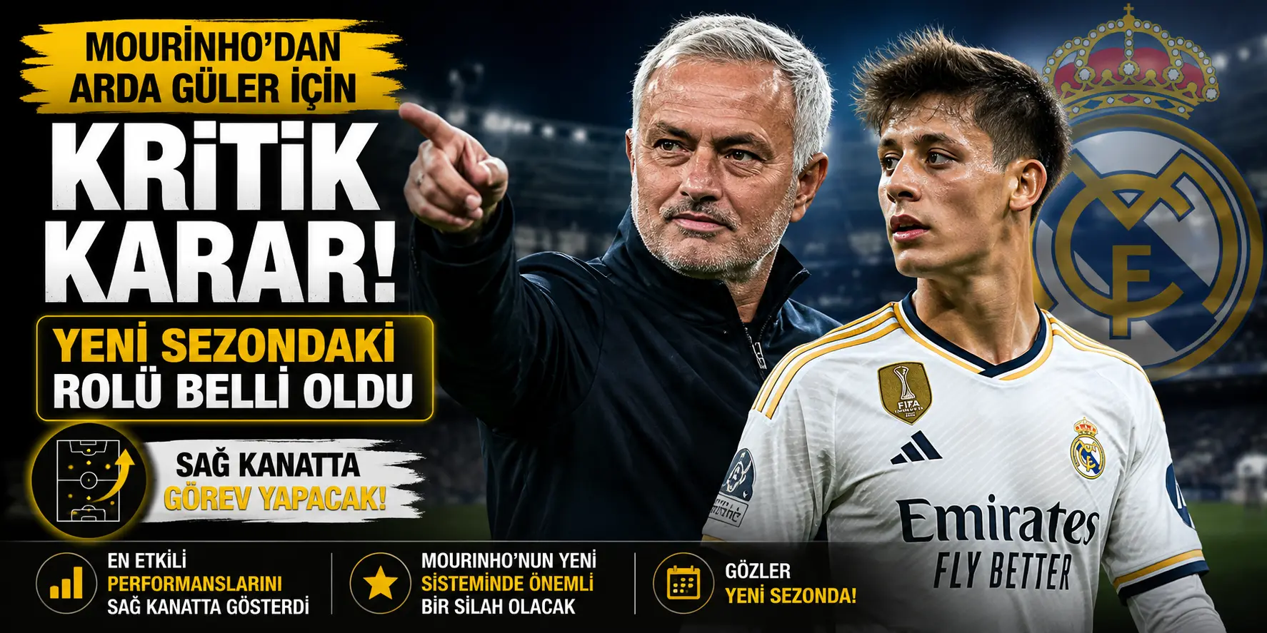 Mourinho’dan Arda Güler İçin Bomba Karar! Real Madrid’de Yeni Dönem Başlıyor