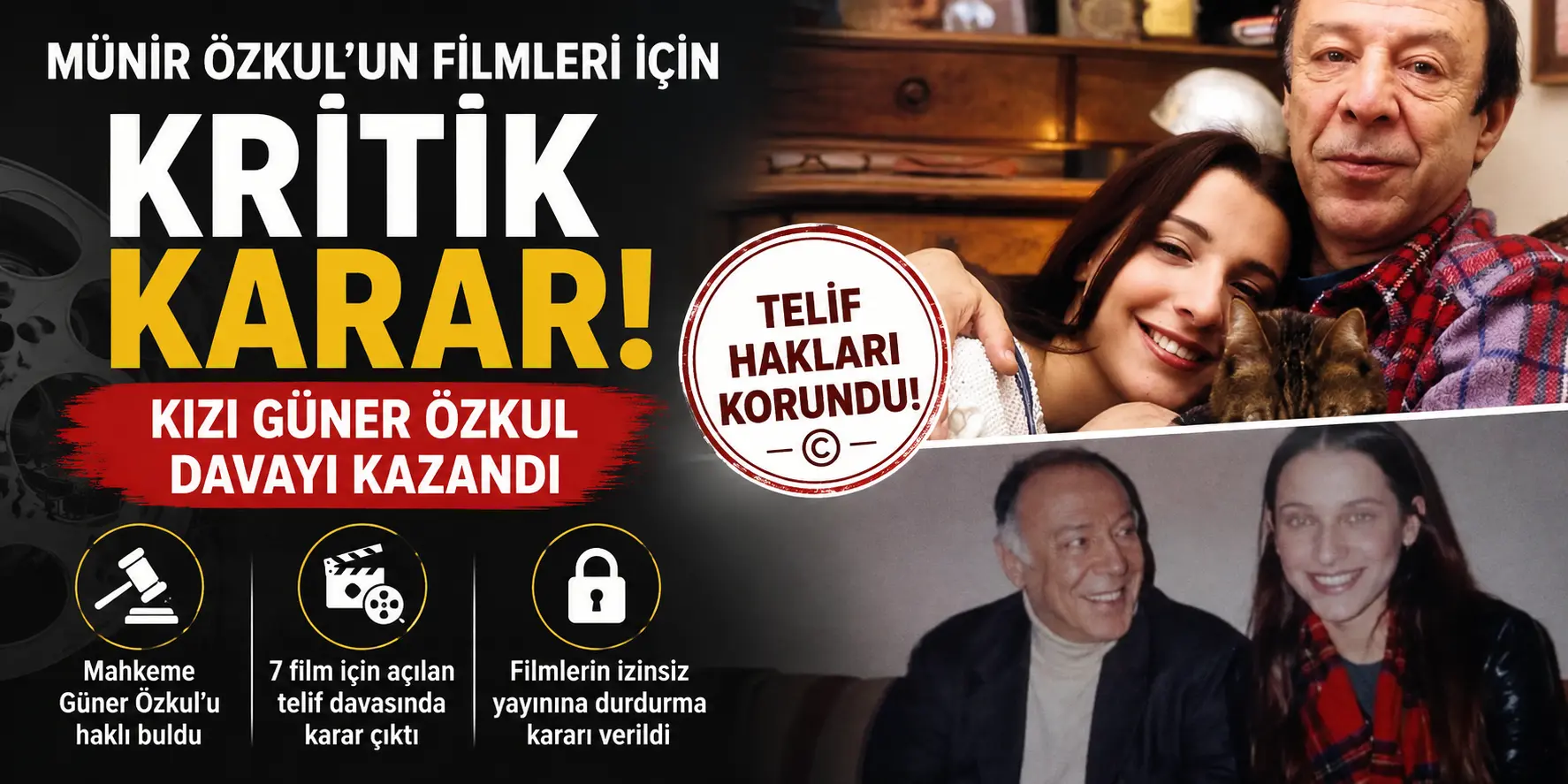 Yeşilçam’da Tarihi Karar! Münir Özkul’un Kızı Güner Özkul Davayı Kazandı