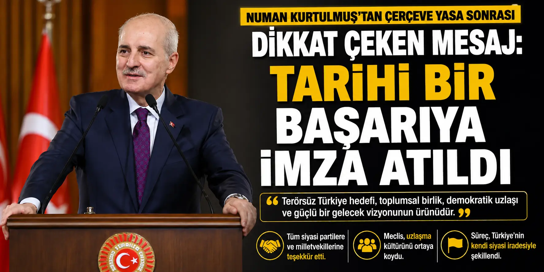 Meclis’te Kabul Edilen Yasa Sonrası İlk Açıklama! Kurtulmuş’tan Dikkat Çeken Mesaj