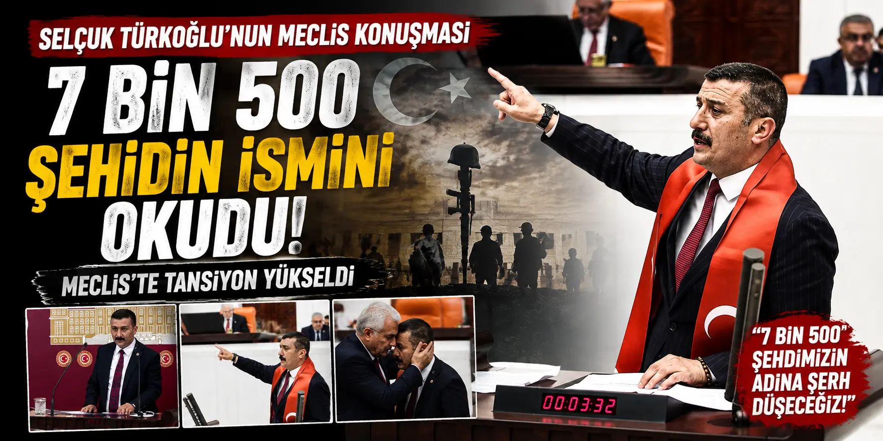 Meclis’te Gerilim Tavan Yaptı! Selçuk Türkoğlu 7 Bin 500 Şehidin İsmini Okumaya Başladı