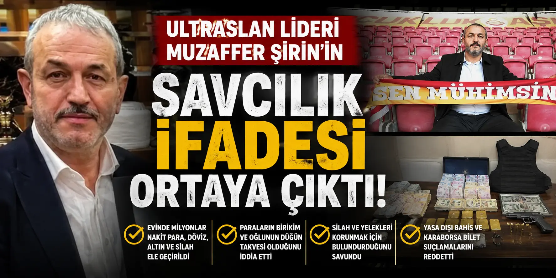 Evden çıkan para, altın ve silahlar gündemde! Muzaffer Şirin konuştu