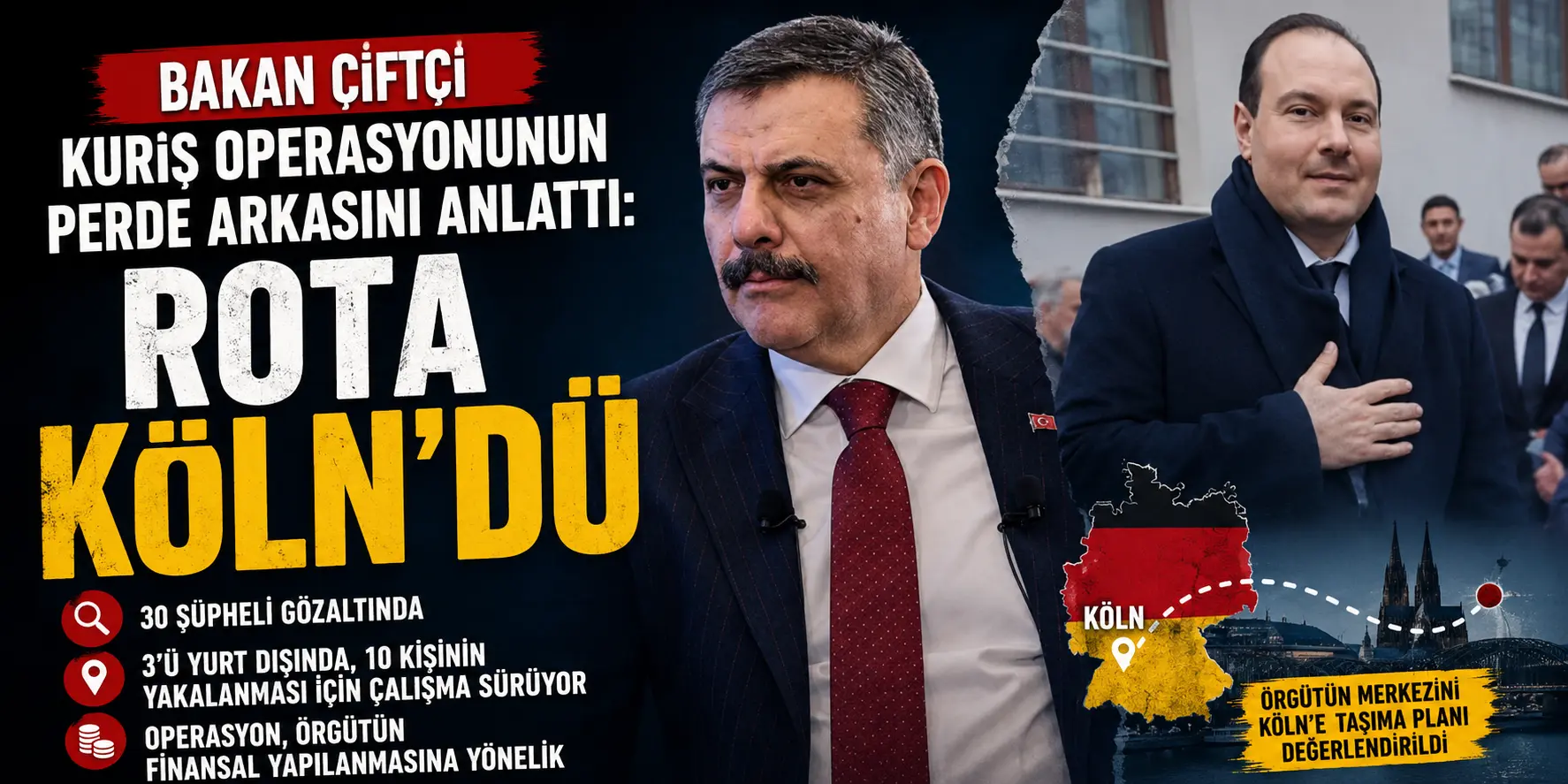 Bakan Çiftçi İlk Kez Anlattı! Kuriş Örgütünün Köln Planı Deşifre Oldu