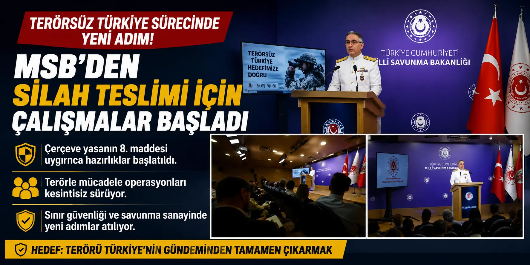MSB Düğmeye Bastı: PKK’nın Silah Bırakma Süreci Başlıyor