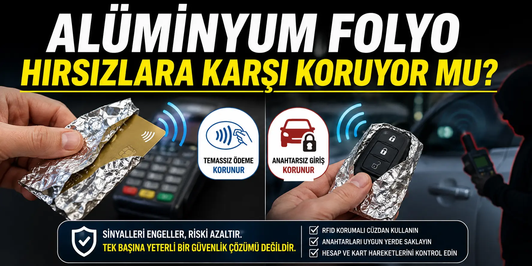 Temassız Kartlarda Büyük Tehlike! Basit Bir Folyo Hayat Kurtarabilir