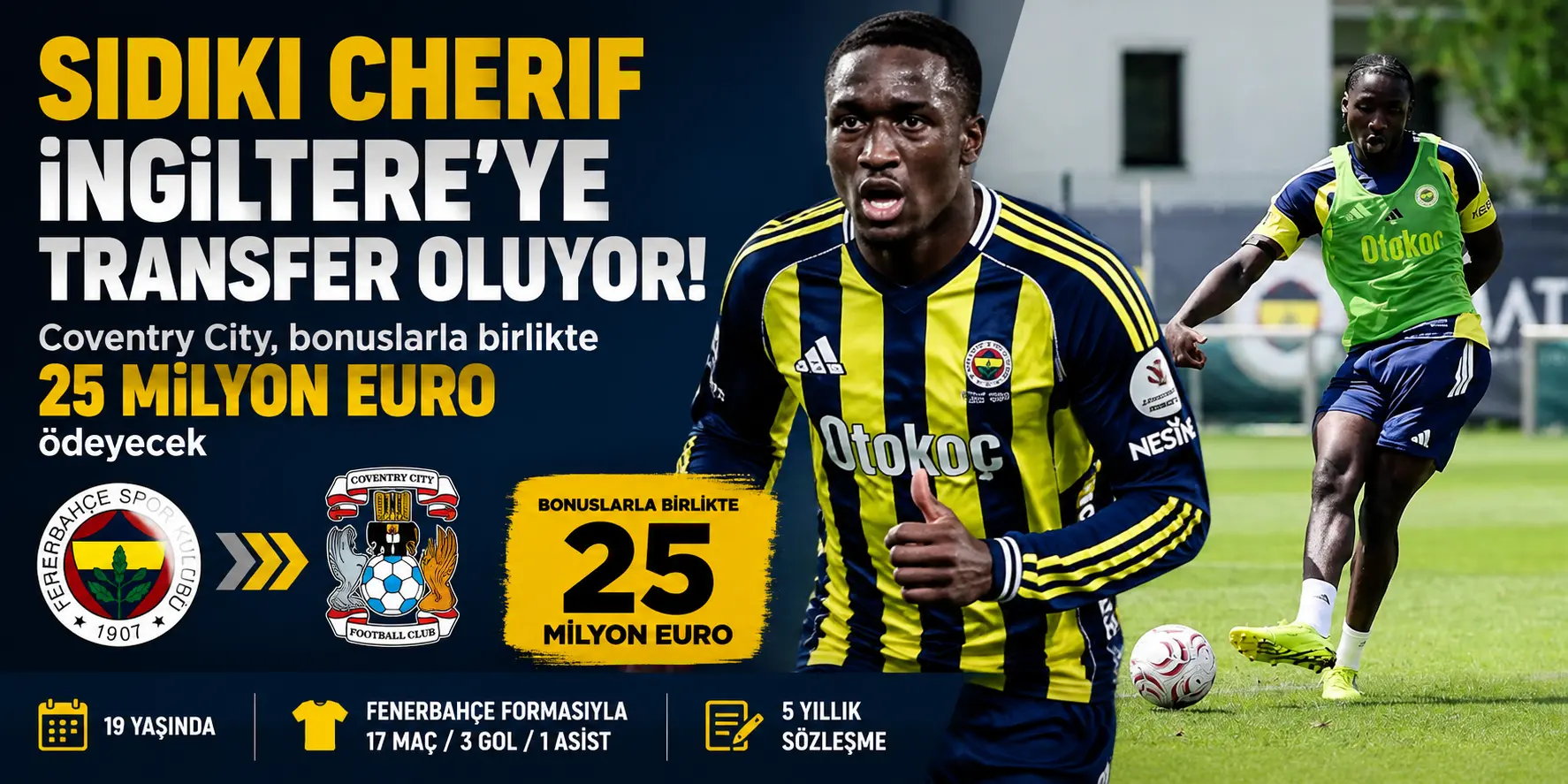 Fenerbahçe’de 25 milyon euroluk şok! Sidiki Cherif Premier Lig yolcusu