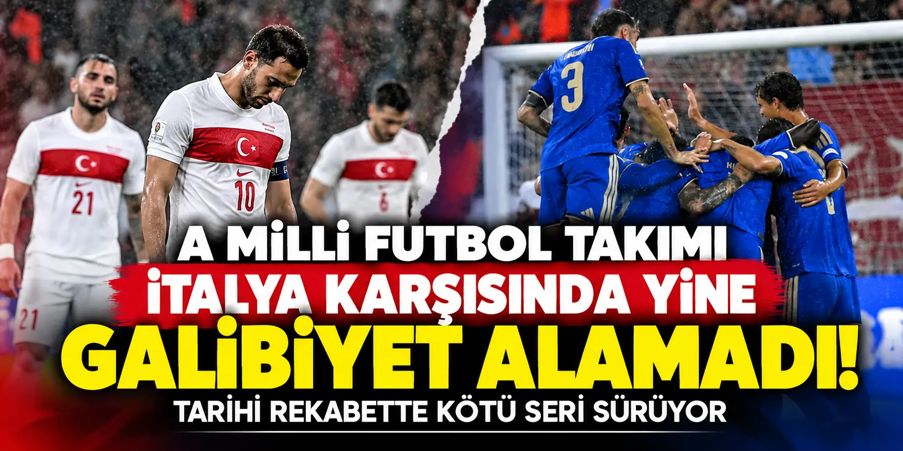 İtalya kabusu yine bitmedi! A Milli Takım’dan tarihi rekabette bir yenilgi daha
