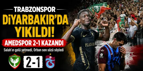 Trabzonspor’dan şok yenilgi! Amedspor son dakikada yıktı