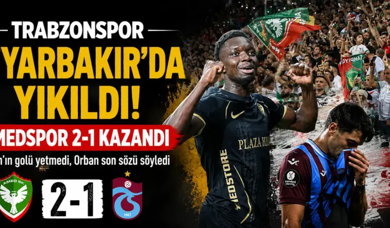 Trabzonspor’dan şok yenilgi! Amedspor son dakikada yıktı