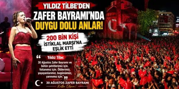 Yıldız Tilbe’den Zafer Bayramı’nda duygulandıran anlar! 200 bin kişi hep bir ağızdan söyledi