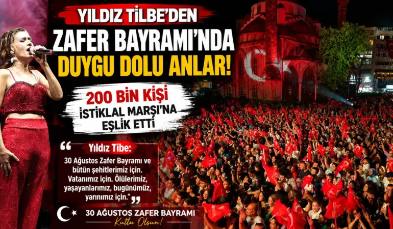 Yıldız Tilbe’den Zafer Bayramı’nda duygulandıran anlar! 200 bin kişi hep bir ağızdan söyledi