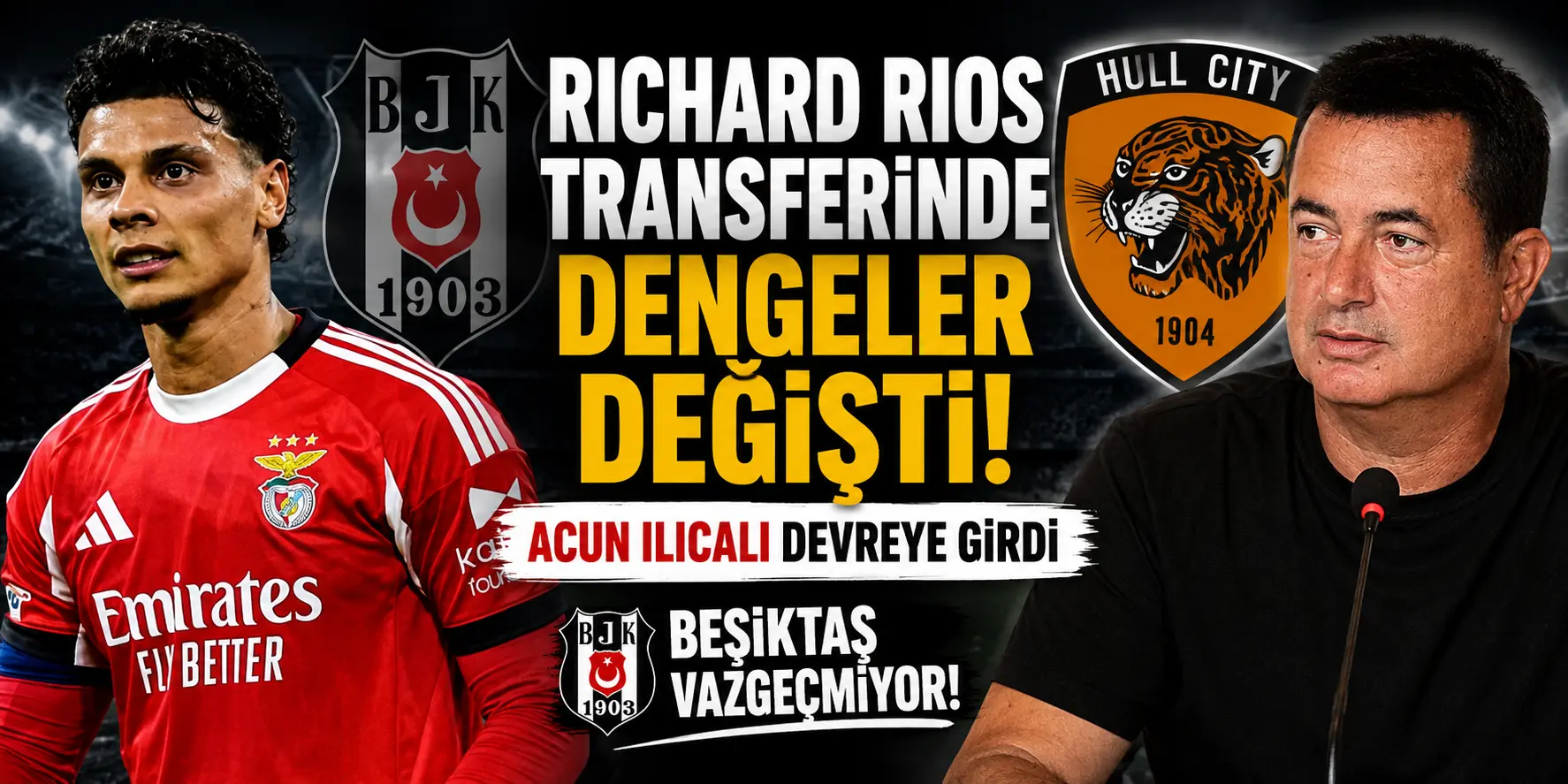 Beşiktaş’a transferde Acun Ilıcalı şoku! Richard Rios için sürpriz hamle