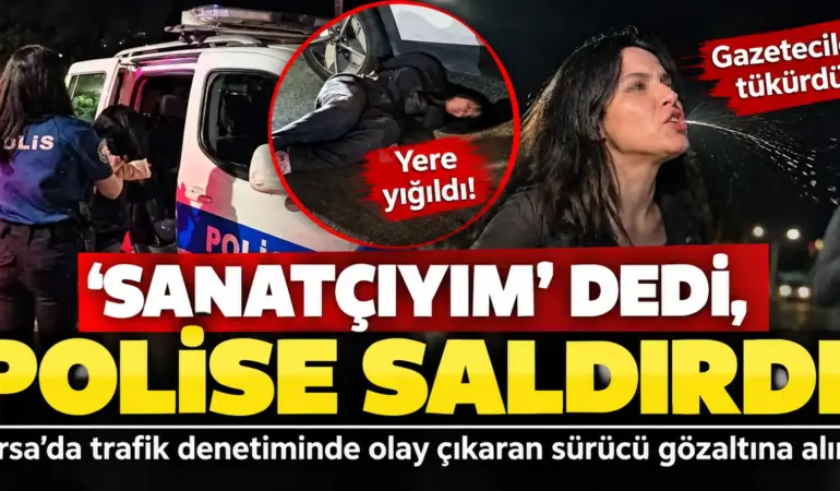 Bursa’da ortalık karıştı! Ters yöne giren sürücü polise ve gazetecilere saldırdı