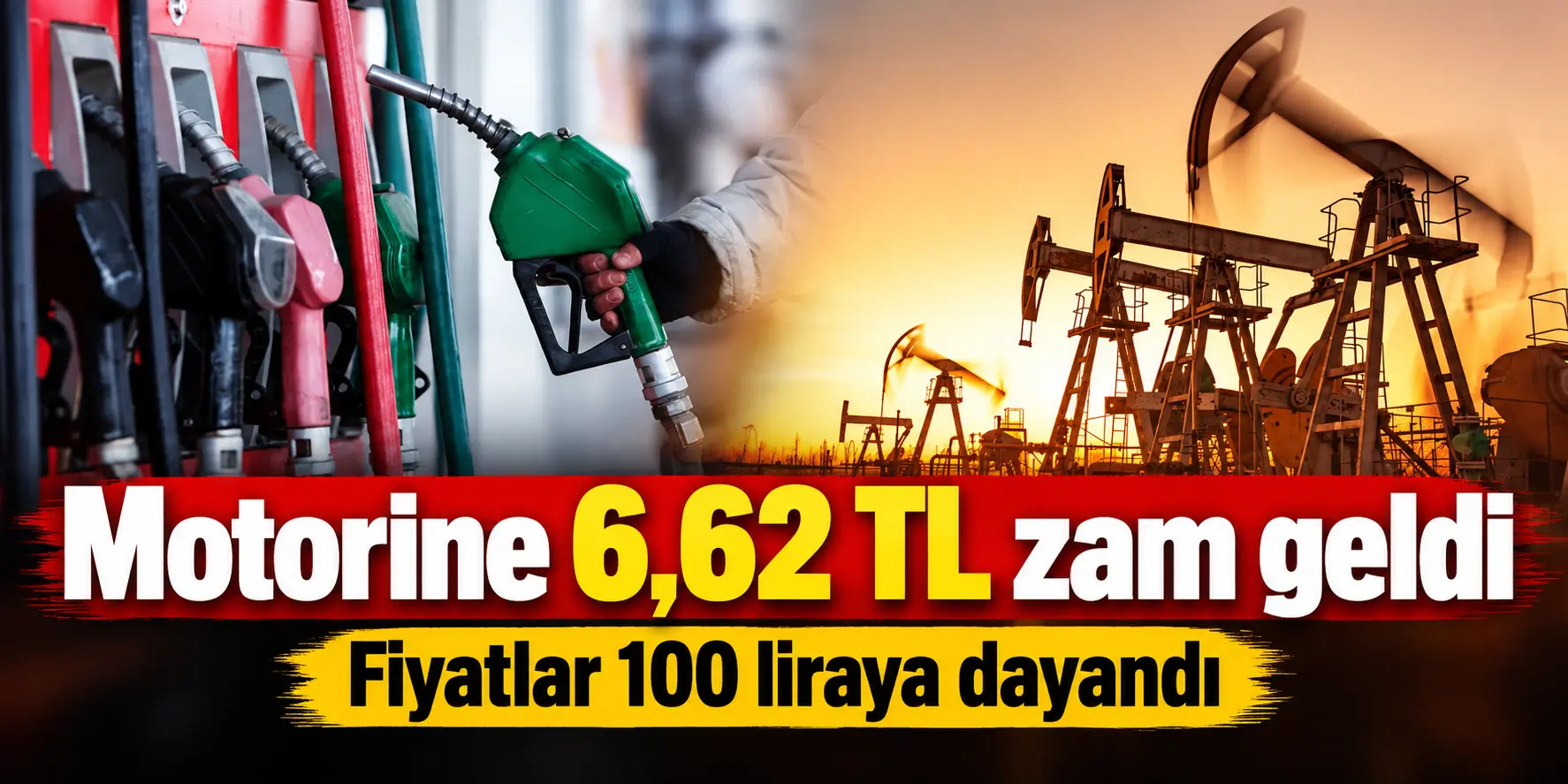 Motorine 6,62 TL Zam! Litre Fiyatı 100 Liraya Dayandı
