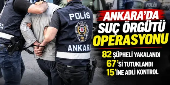 Ankara’da Suç Örgütlerine Büyük Darbe! 67 Şüpheli Tutuklandı