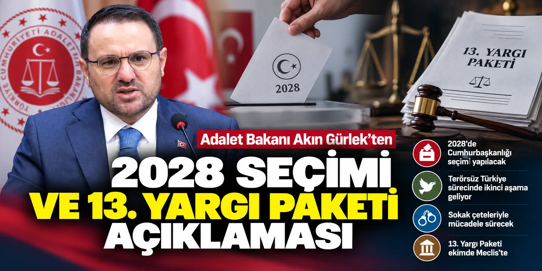 2028 Seçimi Gündemde! Adalet Bakanı Gürlek’ten Dikkat Çeken Açıklama
