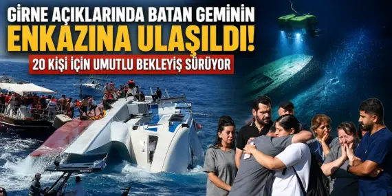 Girne’de dehşet! Batan geminin enkazı 550 metre derinlikte bulundu