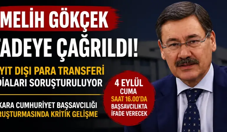Melih Gökçek Savcılıkta İfade Verecek! Tarih Belli Oldu