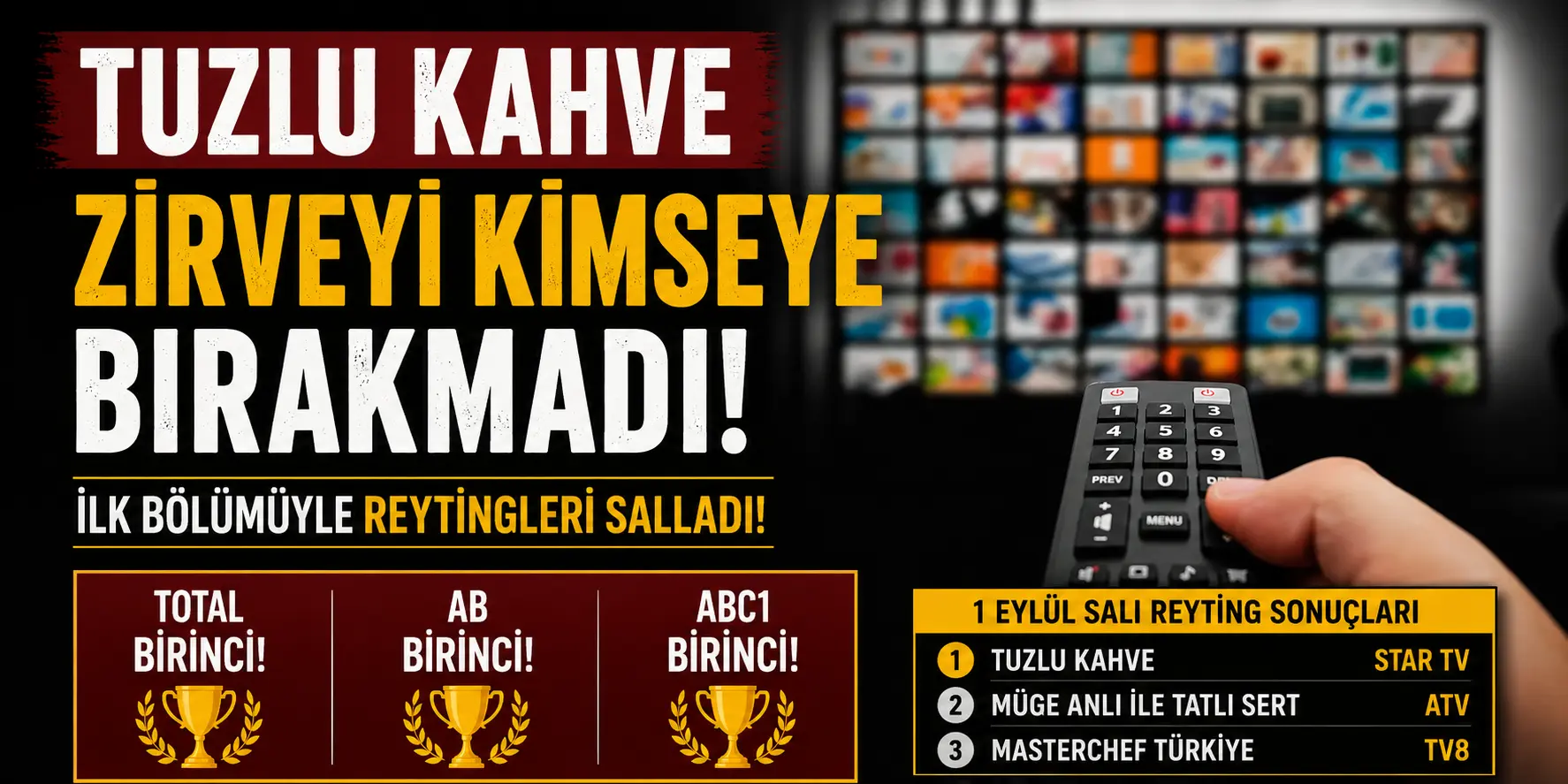 Star TV’den Reyting Bombası! Tuzlu Kahve Üç Kategoride Birden Birinci Oldu