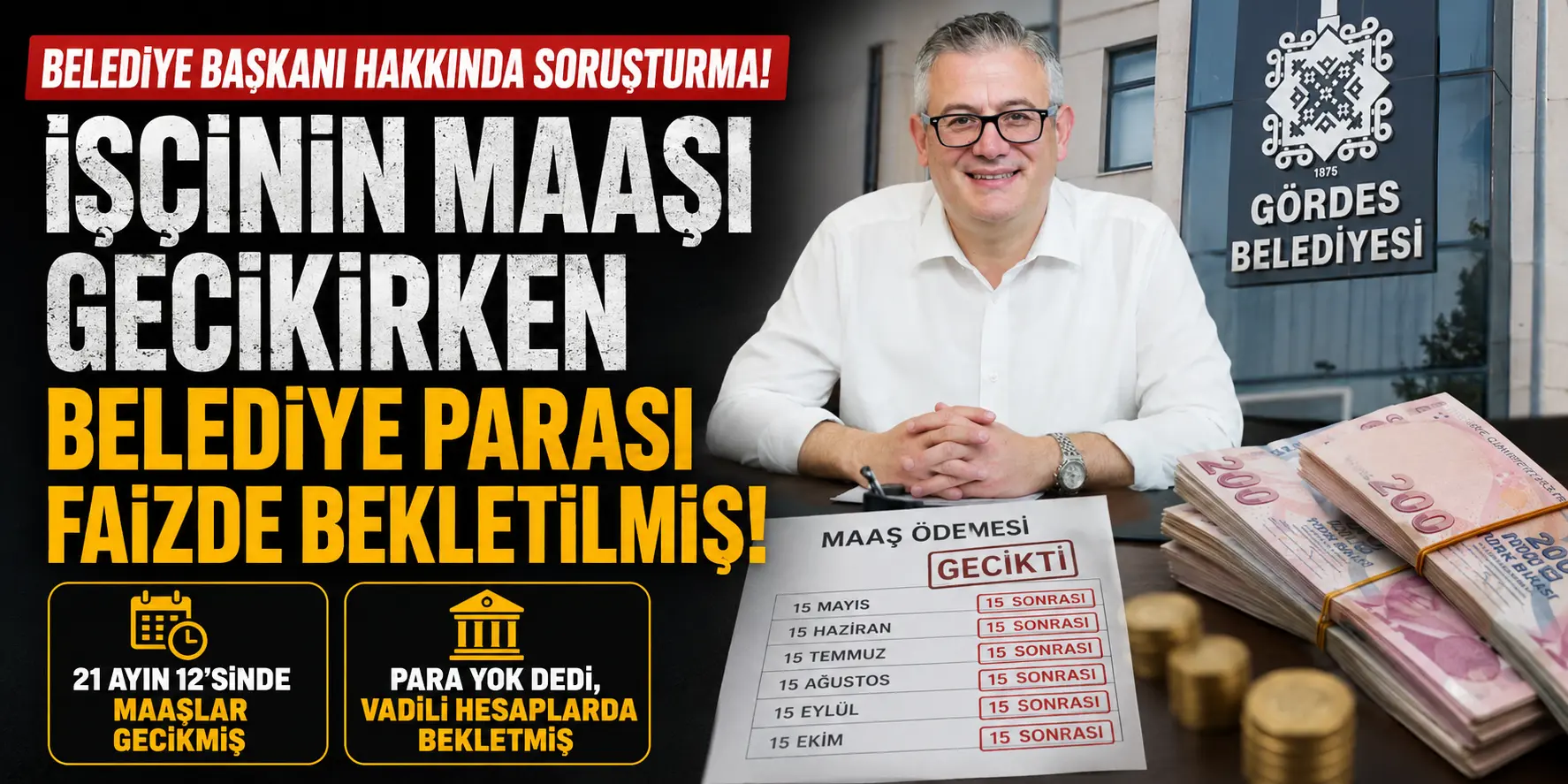 Maaş Krizi Patladı! 21 Ayda 12 Kez Gecikme, Başkana Soruşturma İzni