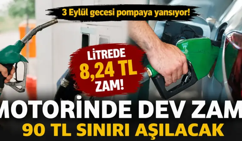 Motorine 8,24 TL Zam Geliyor: Depo 412 TL Daha Pahalı Dolacak